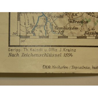 Mapa WW1 K.u.K Austrohingarian de Strassoldo -Italien. Espenlaub militaria